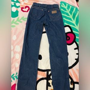Straight leg jeans dark wash